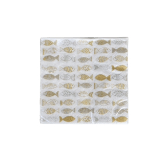 מפיות דגים זהב לבן
