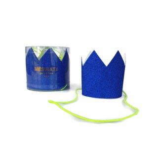 מיני כתר כחול גליטר מנצנץ (6 יח’)