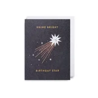 כרטיס ברכה Shine Bright Birthday Star